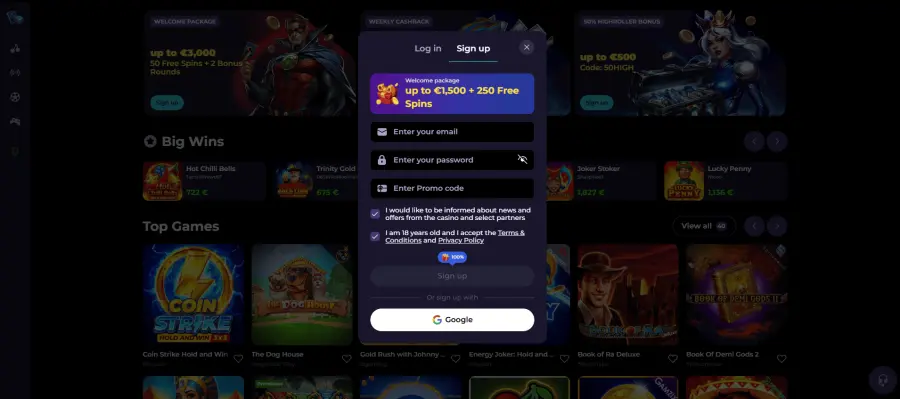 High fly bet bonus
